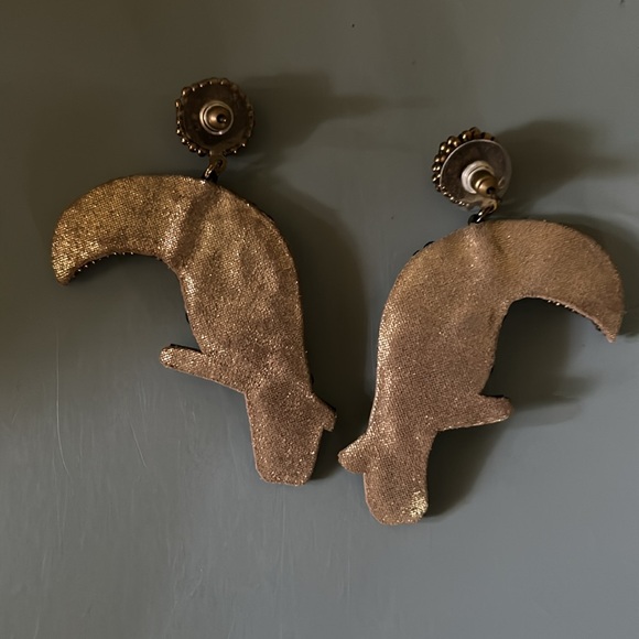 Boden toucan beaded earrings - Picture 3 of 3